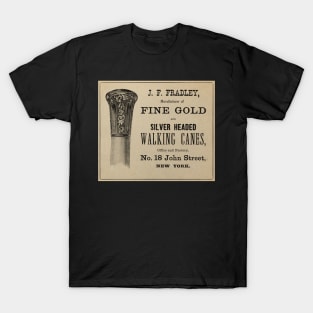 1870's Walking Canes Advertisment T-Shirt